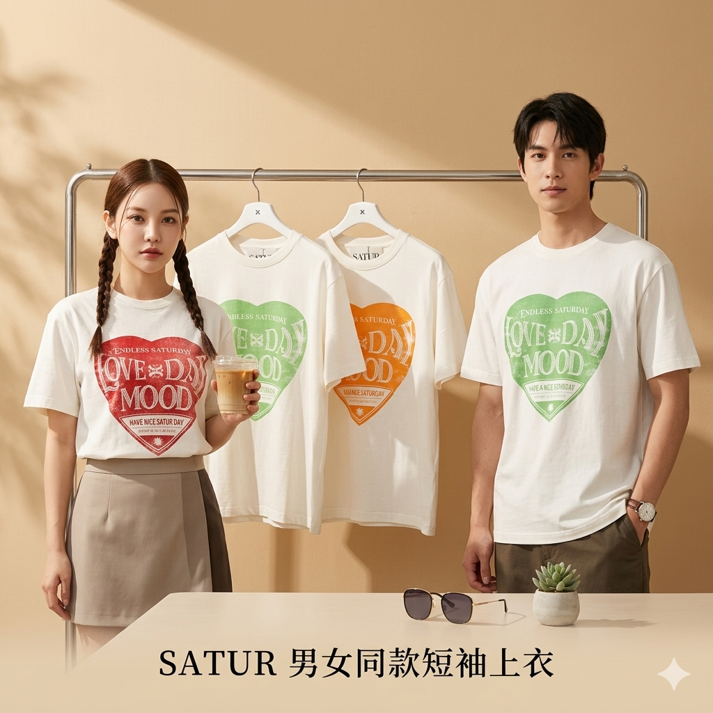 【直播】SATUR LX040207 男女同款短袖上衣