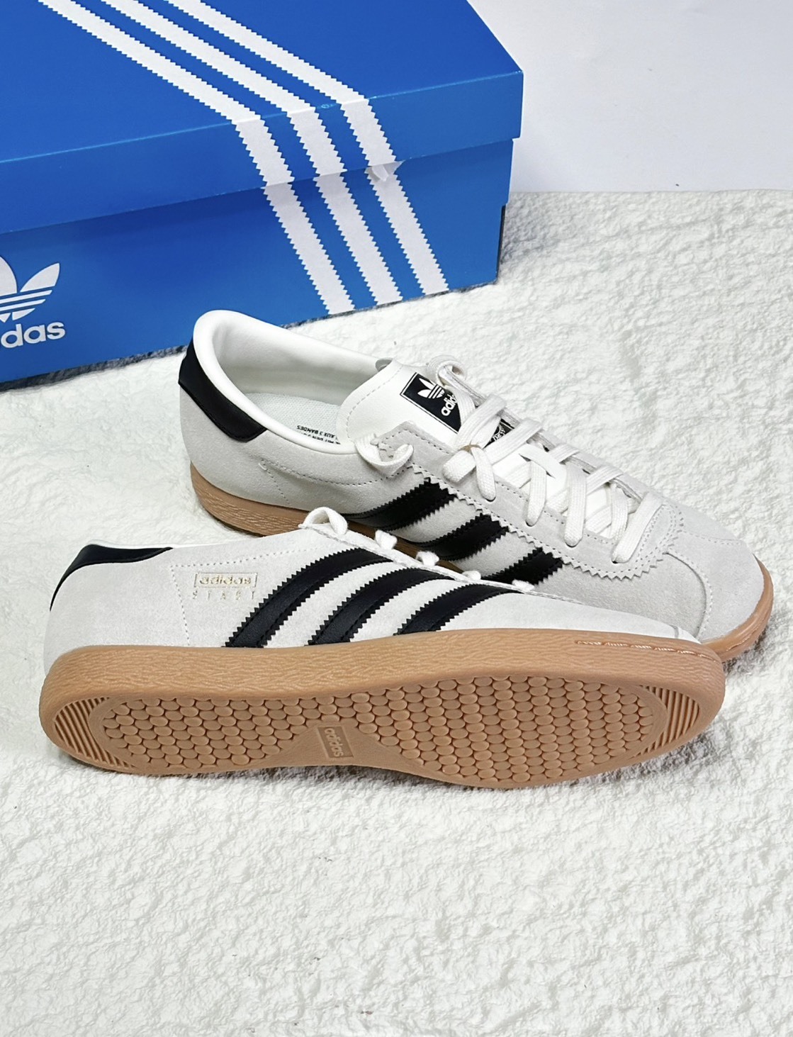 ADIDAS ORIGINALS STADT 奶油 米灰 米白 焦糖底 麂皮 JR6343