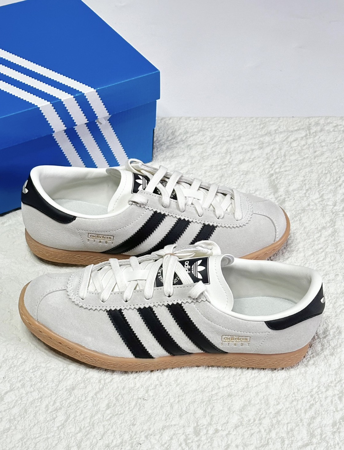ADIDAS ORIGINALS STADT 奶油 米灰 米白 焦糖底 麂皮 JR6343