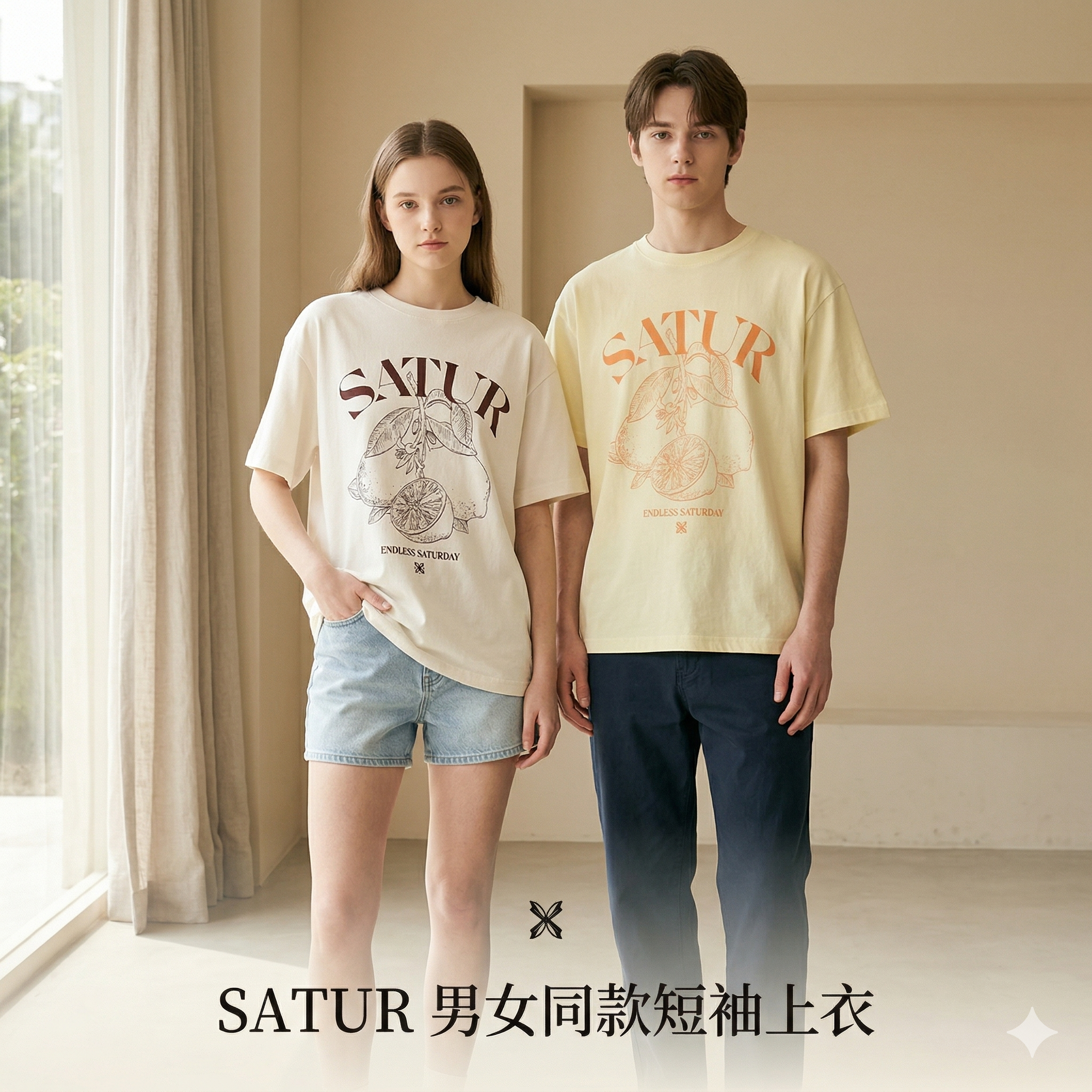 【直播】SATUR LX040209 男女同款短袖上衣