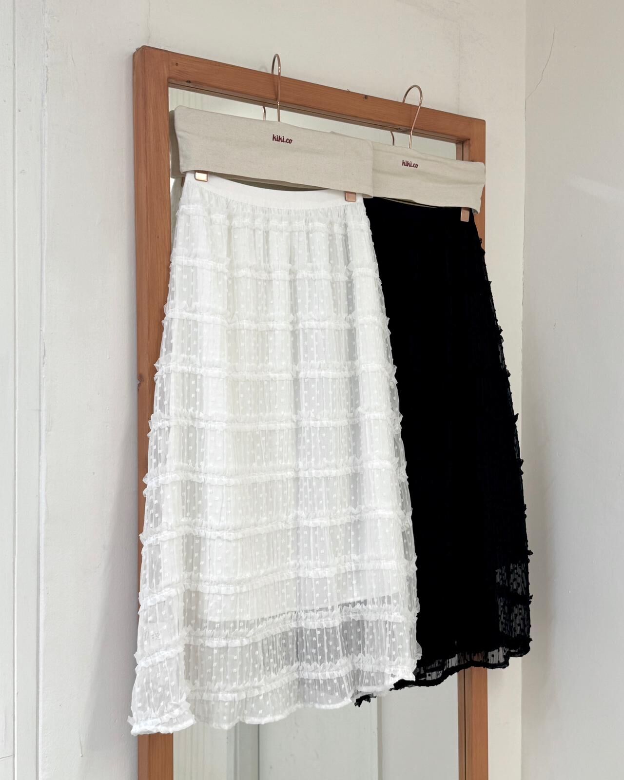 多層木耳立體點點蛋糕半裙