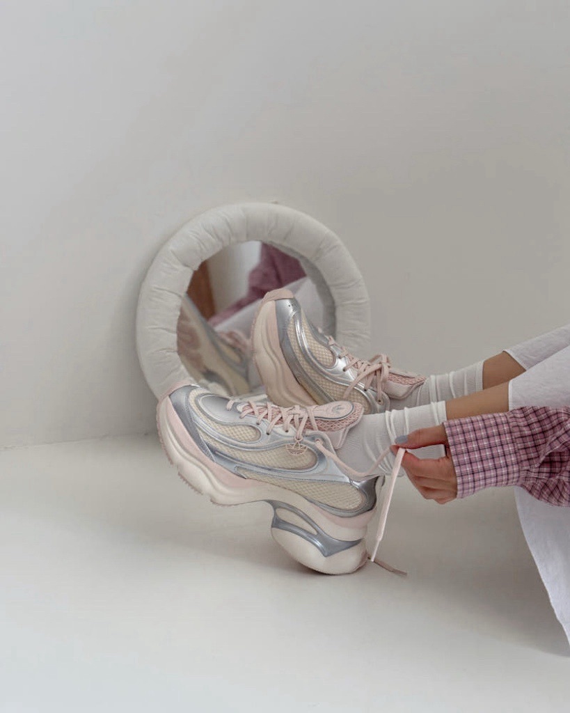 Adidas Originals Ozvenuz 櫻花粉 粉色 銀灰 宋雨琦同款 復古 增高 厚底 老爹鞋 KK4674