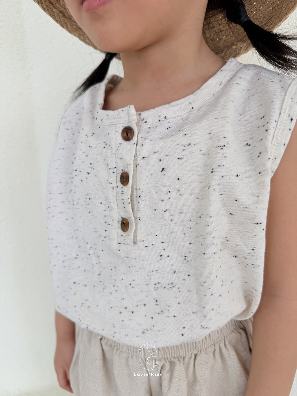 正韓夏LoVin 兩色純棉雪花感背心