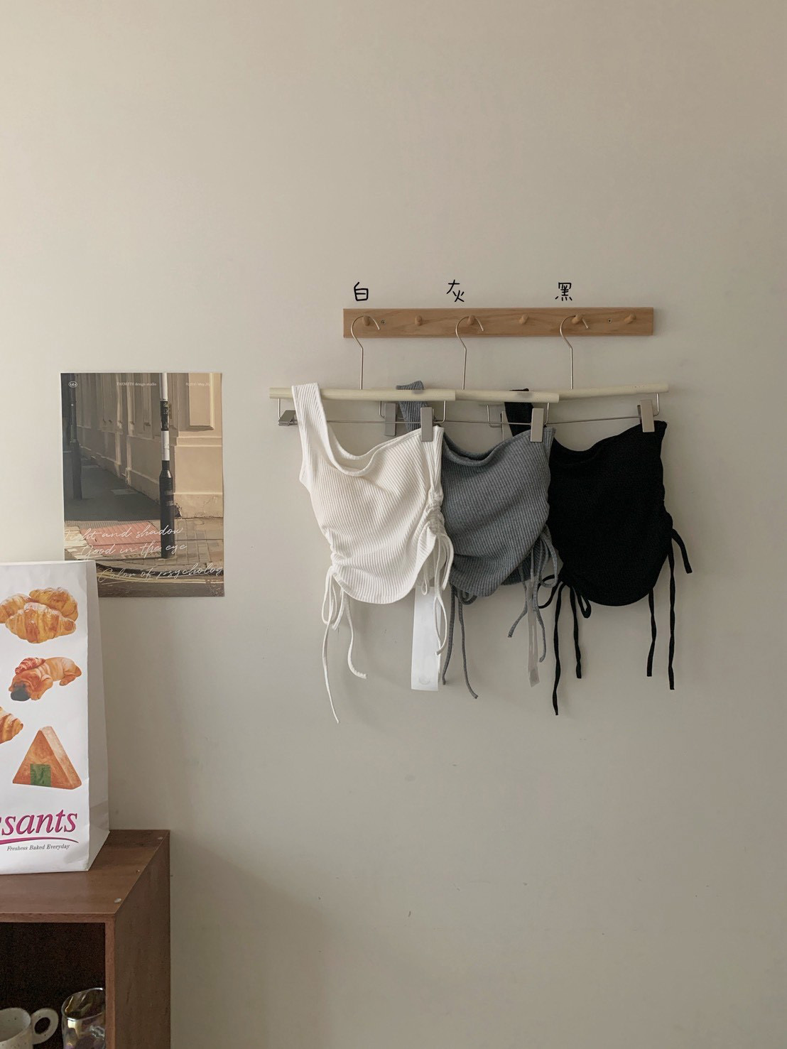 單肩不規則抽繩上衣 RL2011