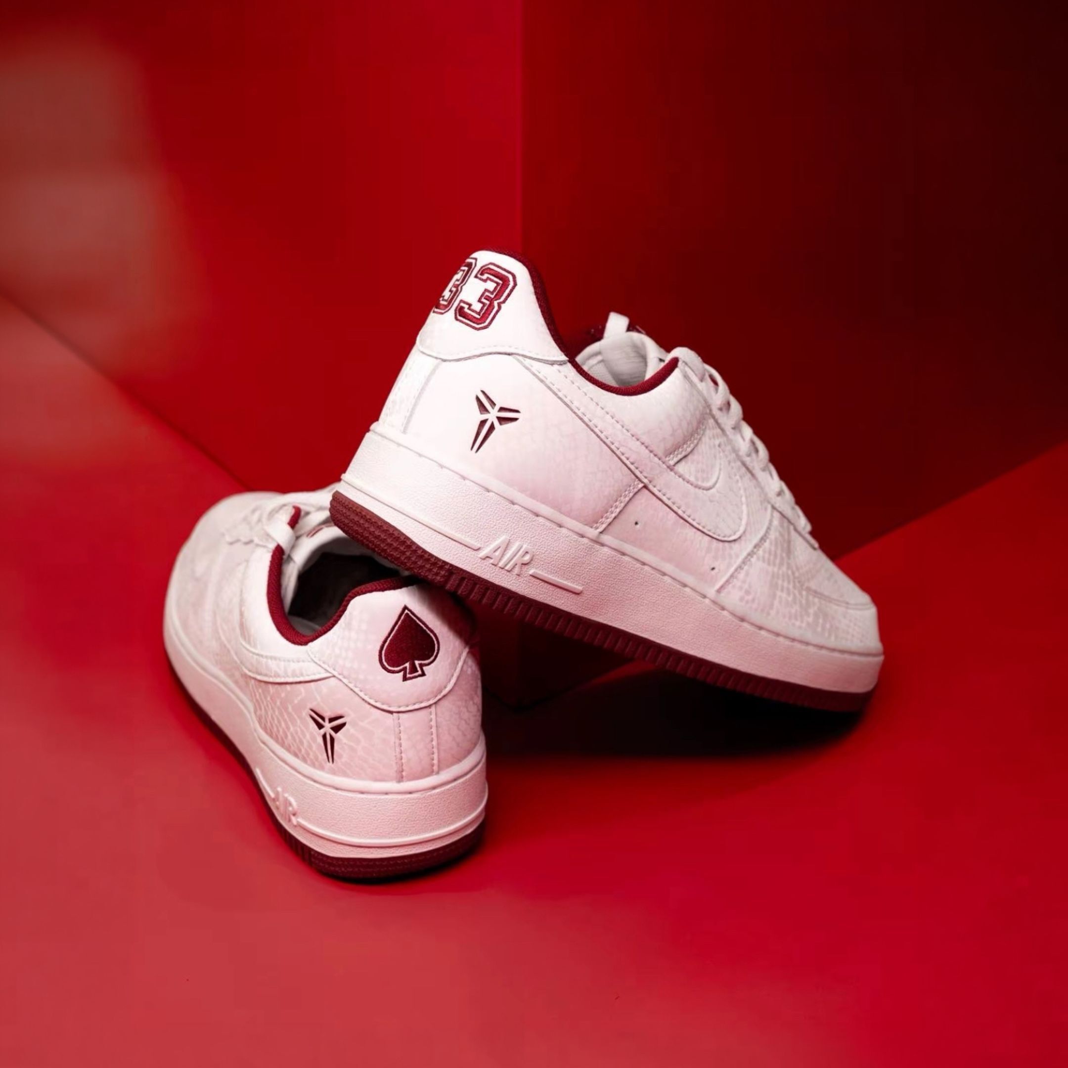 NICEDAY 代購 Nike Air Force 1 X Kobe Bryant 科比 老大 高中 白紅 IB0018-101