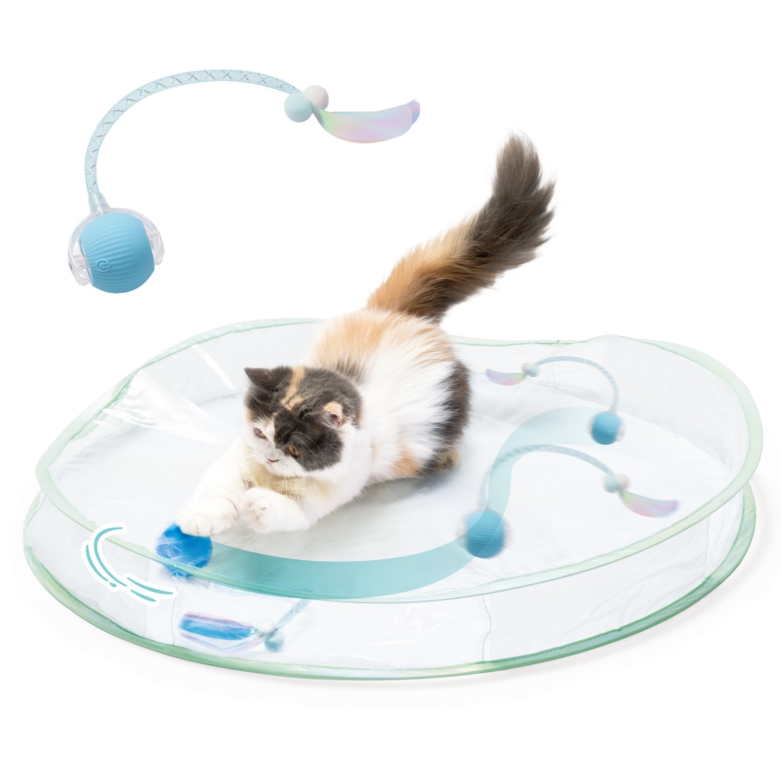 *特別版* 貓壹 Necoichi - 電動迴轉玩具 (透明)