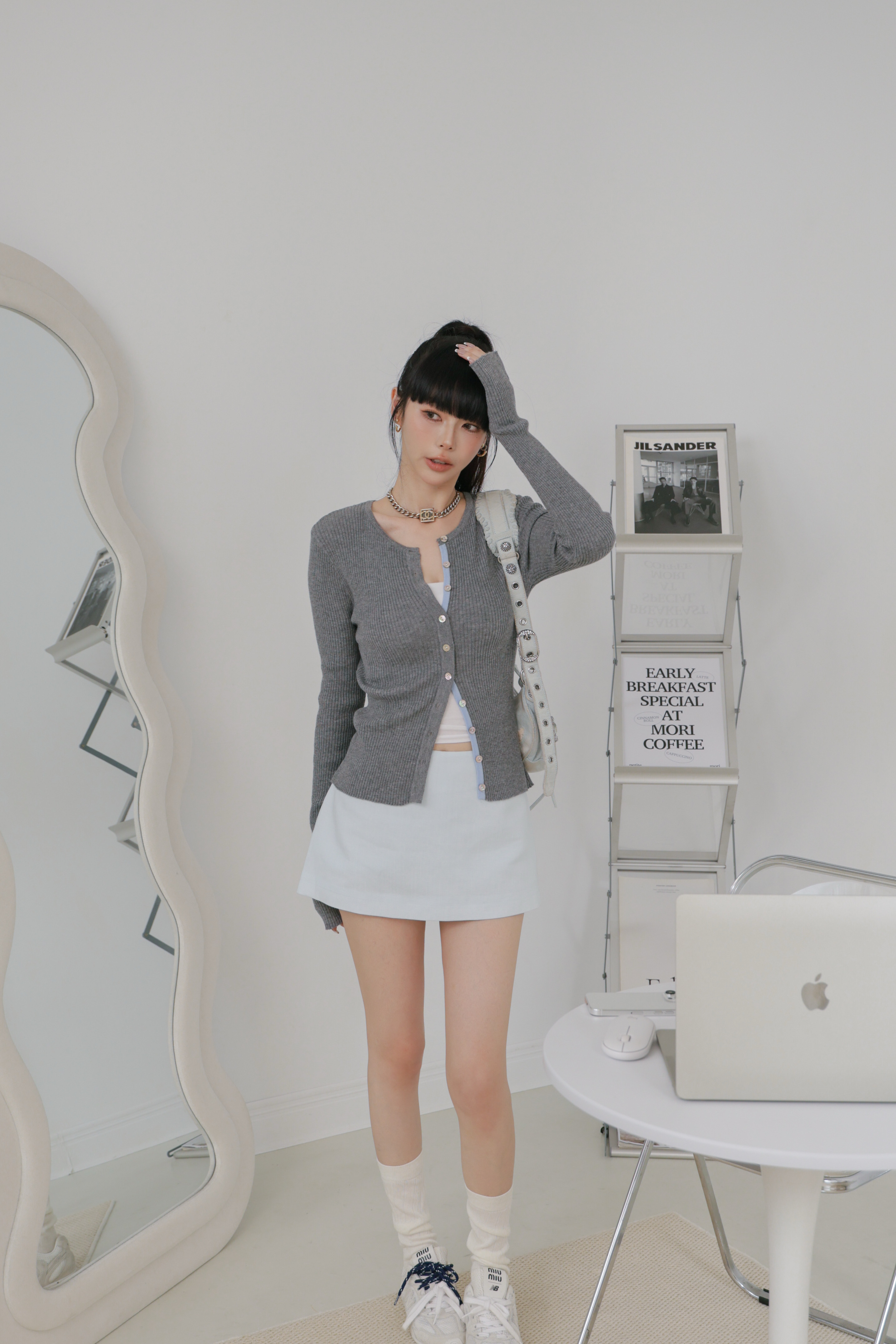 棉麻低腰褲裙 P46