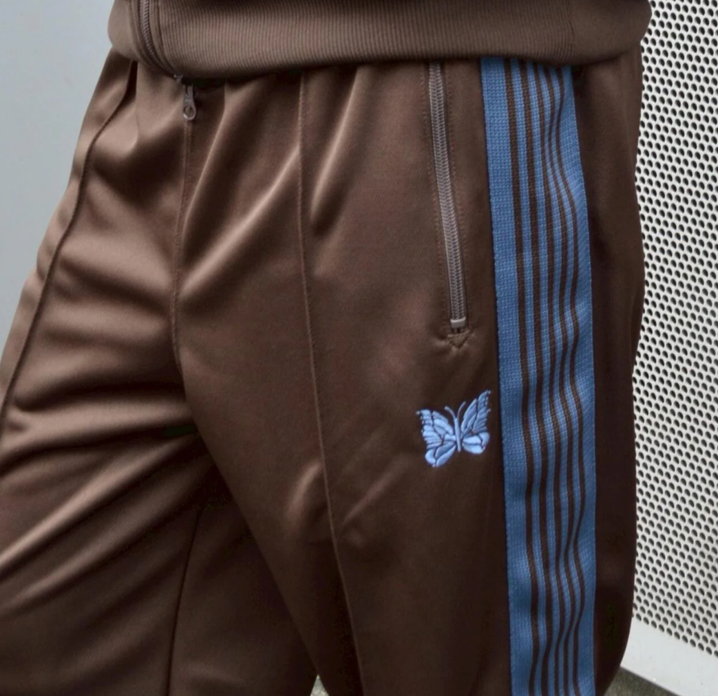 NEEDLES 別注Track Pant - Poly Smooth - DARK BROWN