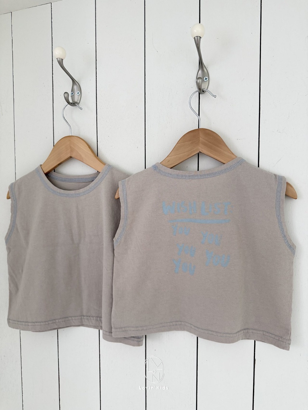 正韓夏LoVin 兩色純棉落肩背心