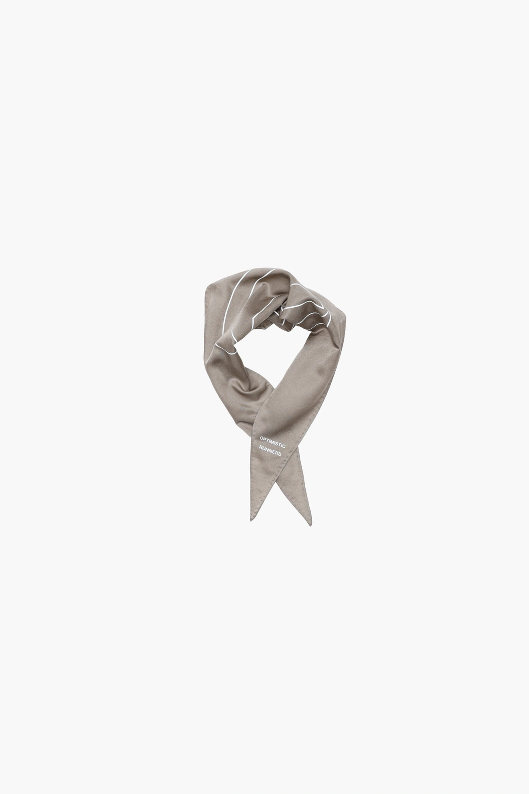 Optimistic Runners｜Symbol Silk Scarf "Camel"