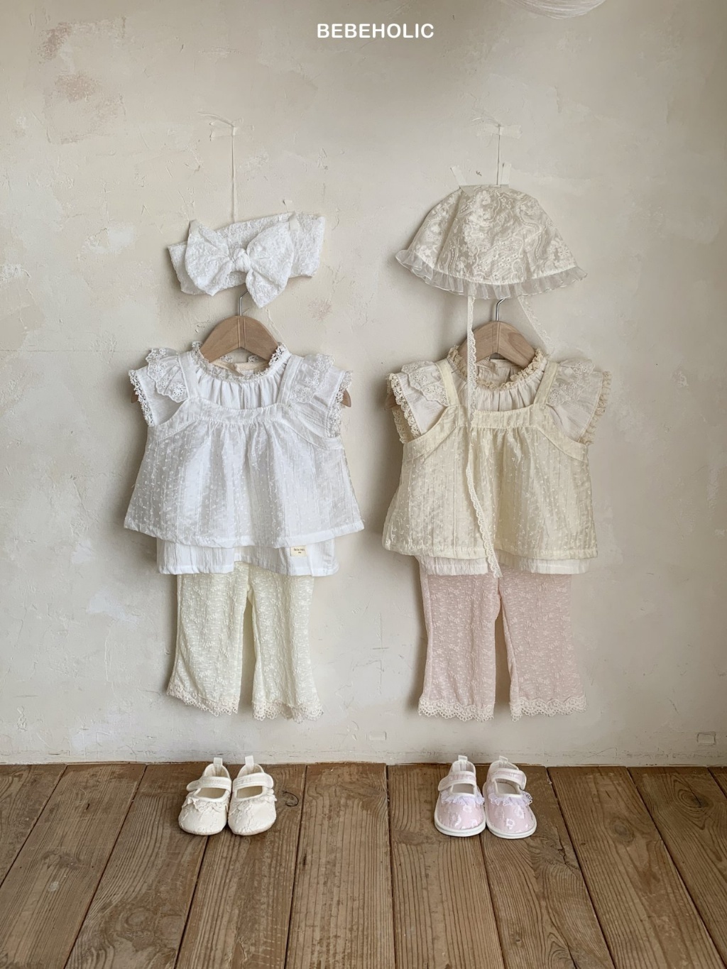 正韓夏bebeholic 嫩嬰細緻壓花長褲