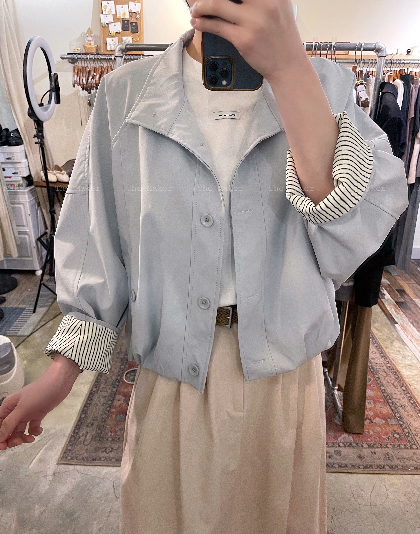 🌬️ 慵懶輕盈企領風褸 🌬️