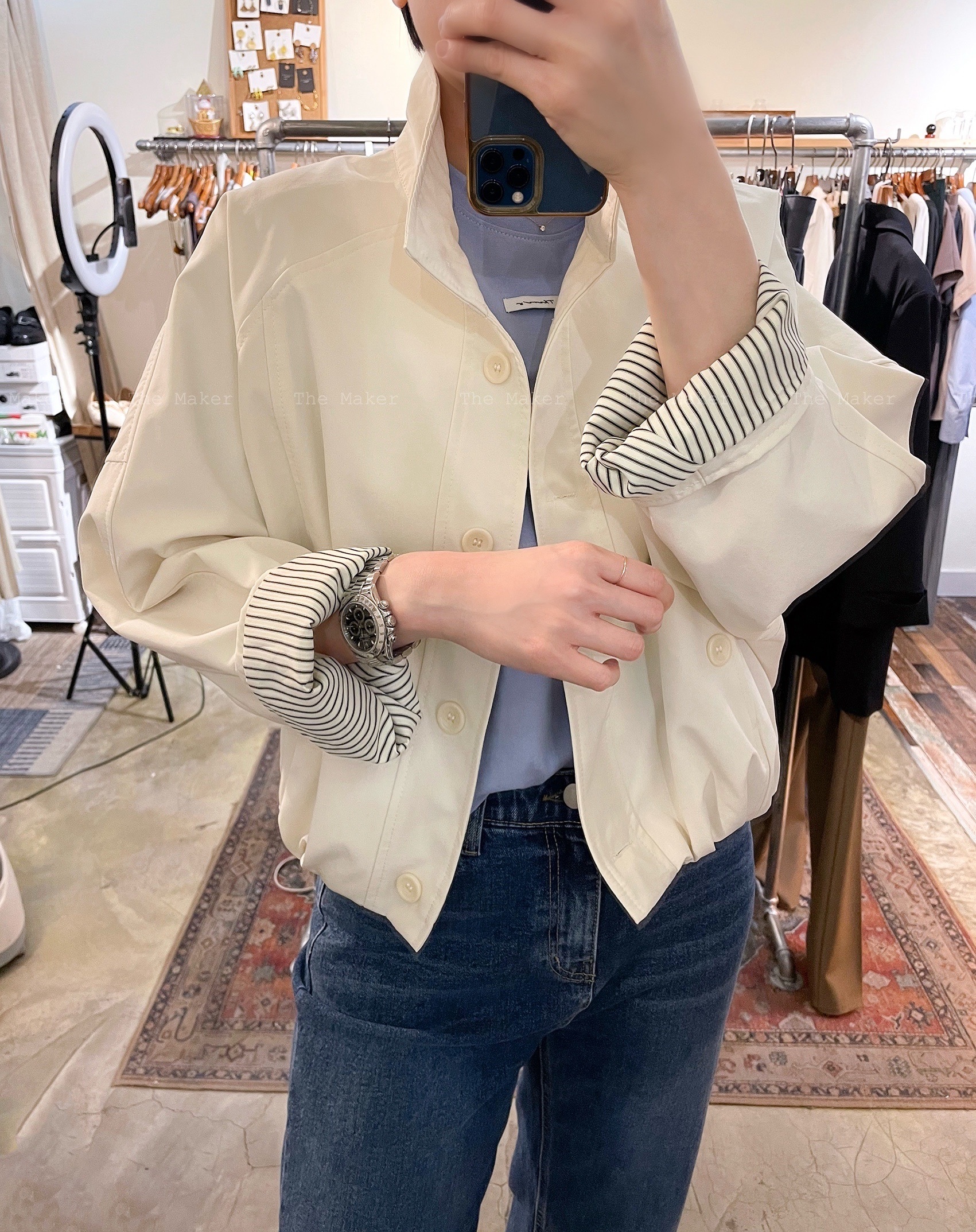 🌬️ 慵懶輕盈企領風褸 🌬️