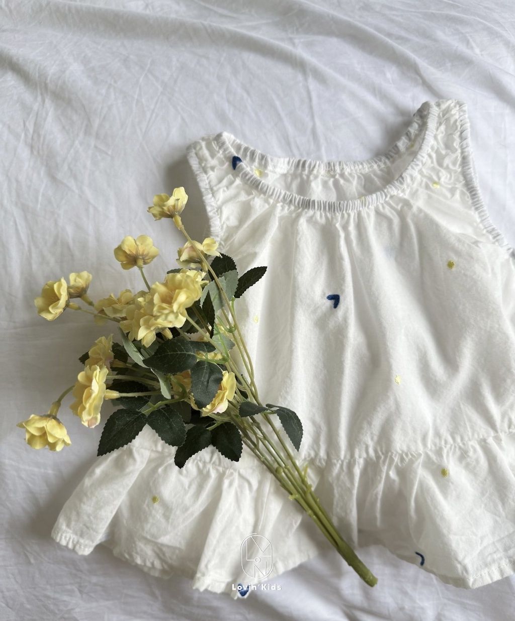 正韓夏LoVin 兩色純棉刺繡愛心背心