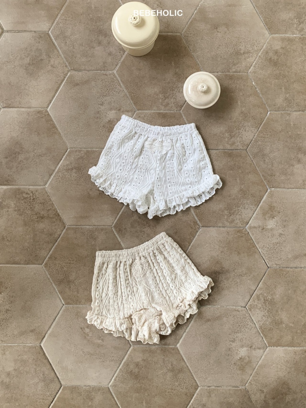 正韓夏bebeholic 嫩嬰波西米亞花邊短褲