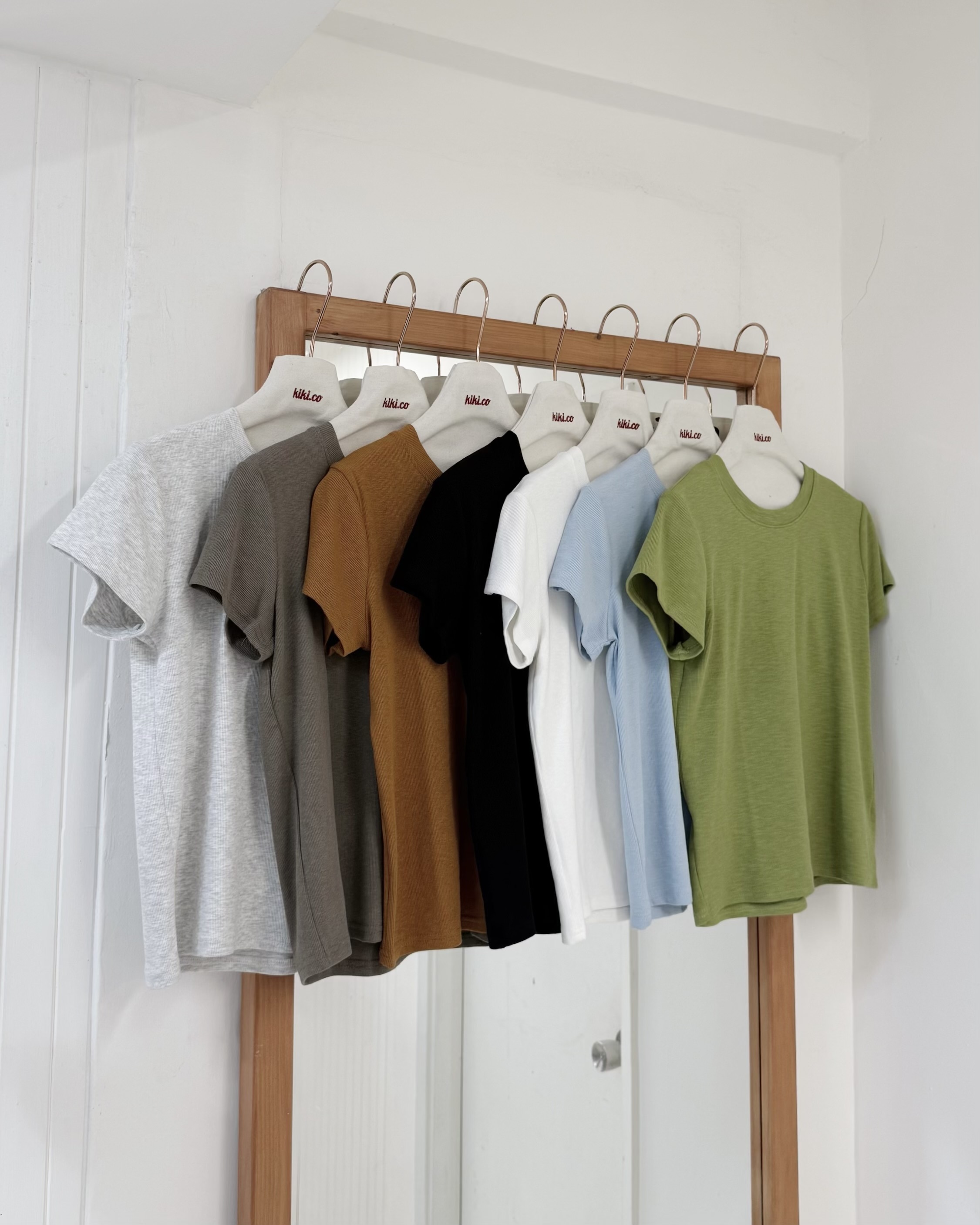 直坑紋淨色短袖tee