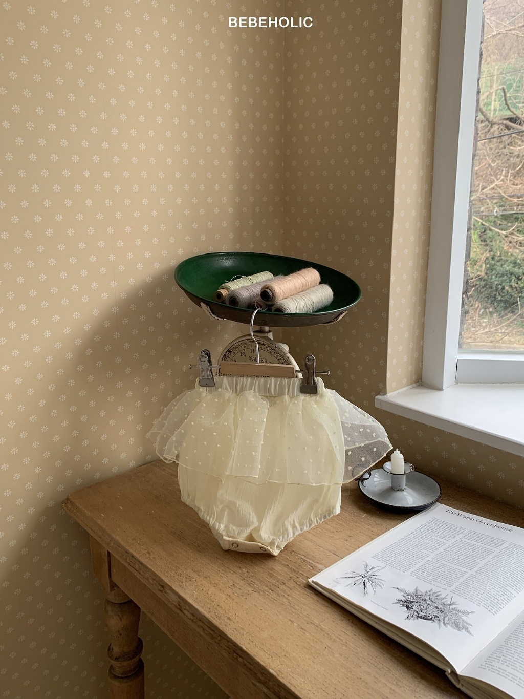 正韓夏bebeholic 嫩嬰蕾絲點點包屁褲