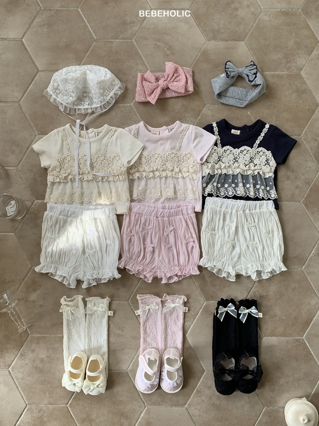 正韓夏bebeholic 嫩嬰三色蝴蝶結短褲