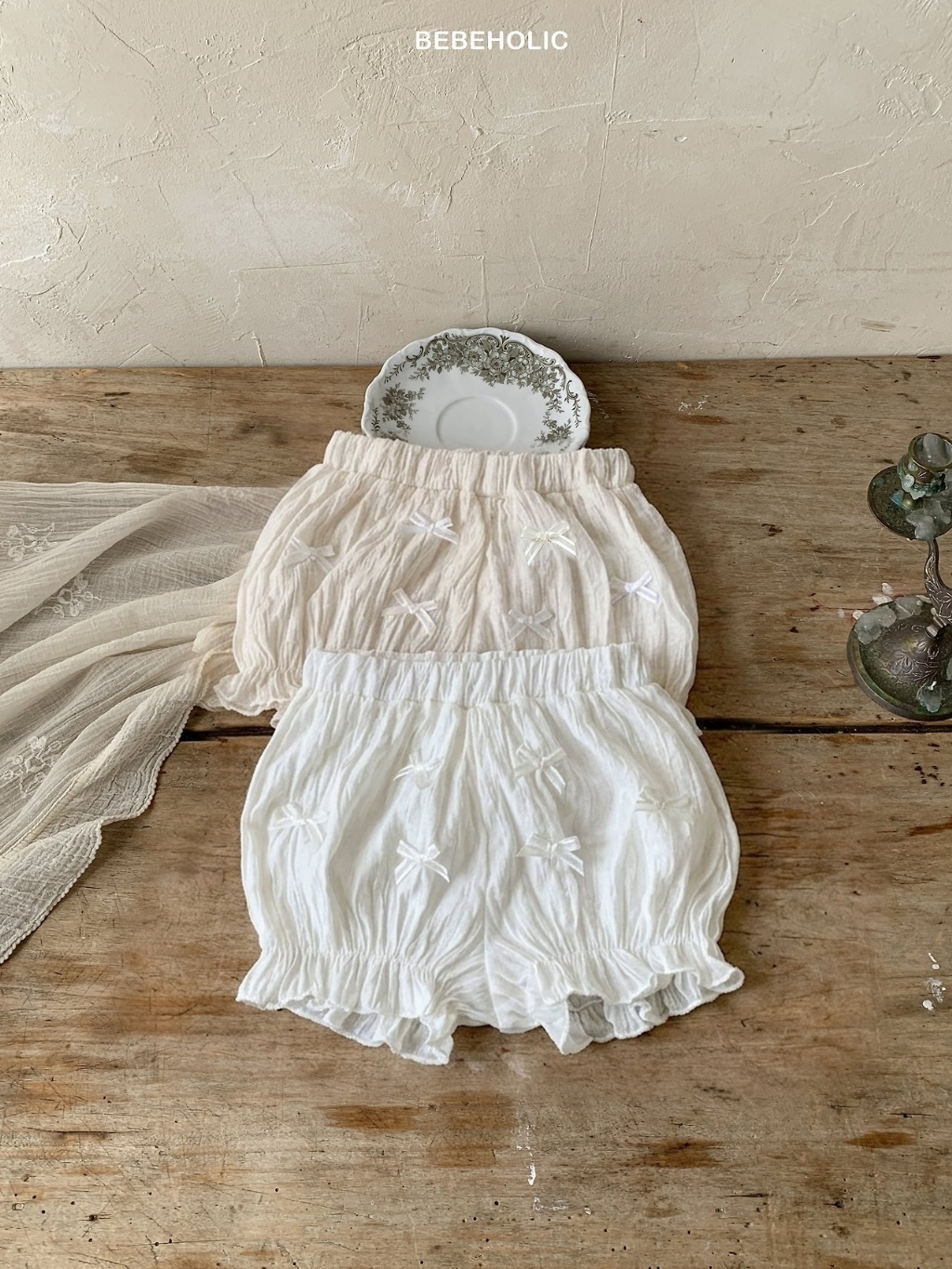 正韓夏bebeholic 嫩嬰三色蝴蝶結短褲