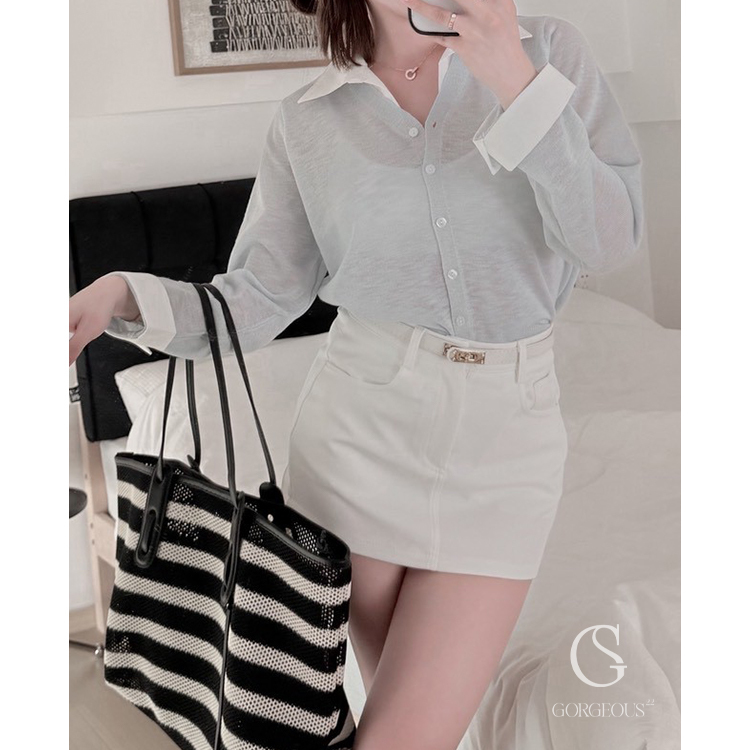 A86「腿控必收！直腿三⾊褲裙」