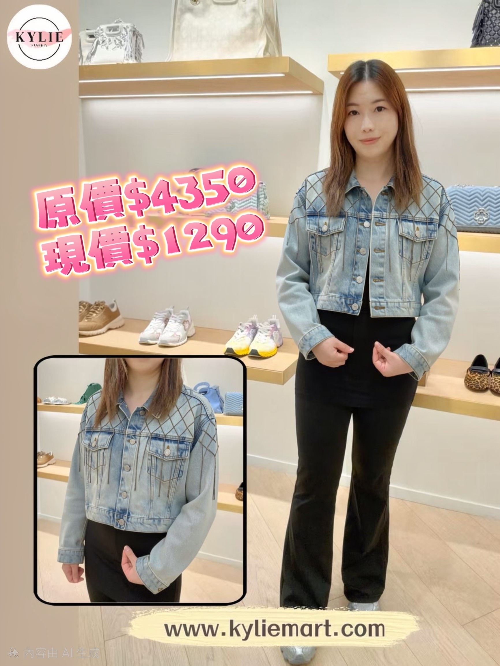 Maje 淺藍牛仔褸 #MFPBL00621