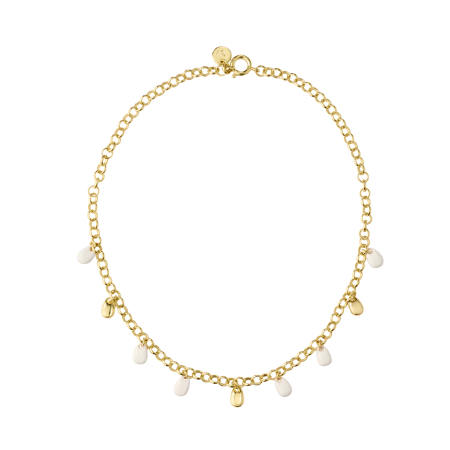 1BU0407-206 [BANGLEUP] Gold-Finish Brass Necklace White Sand #BUP23-DRO-COL03 (EU)