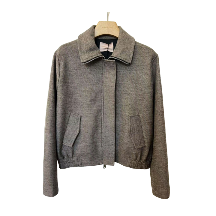 1SO0403-195 [SUNNY STUDIO] Bomber Jacket Taupe #GA2004 (EU)