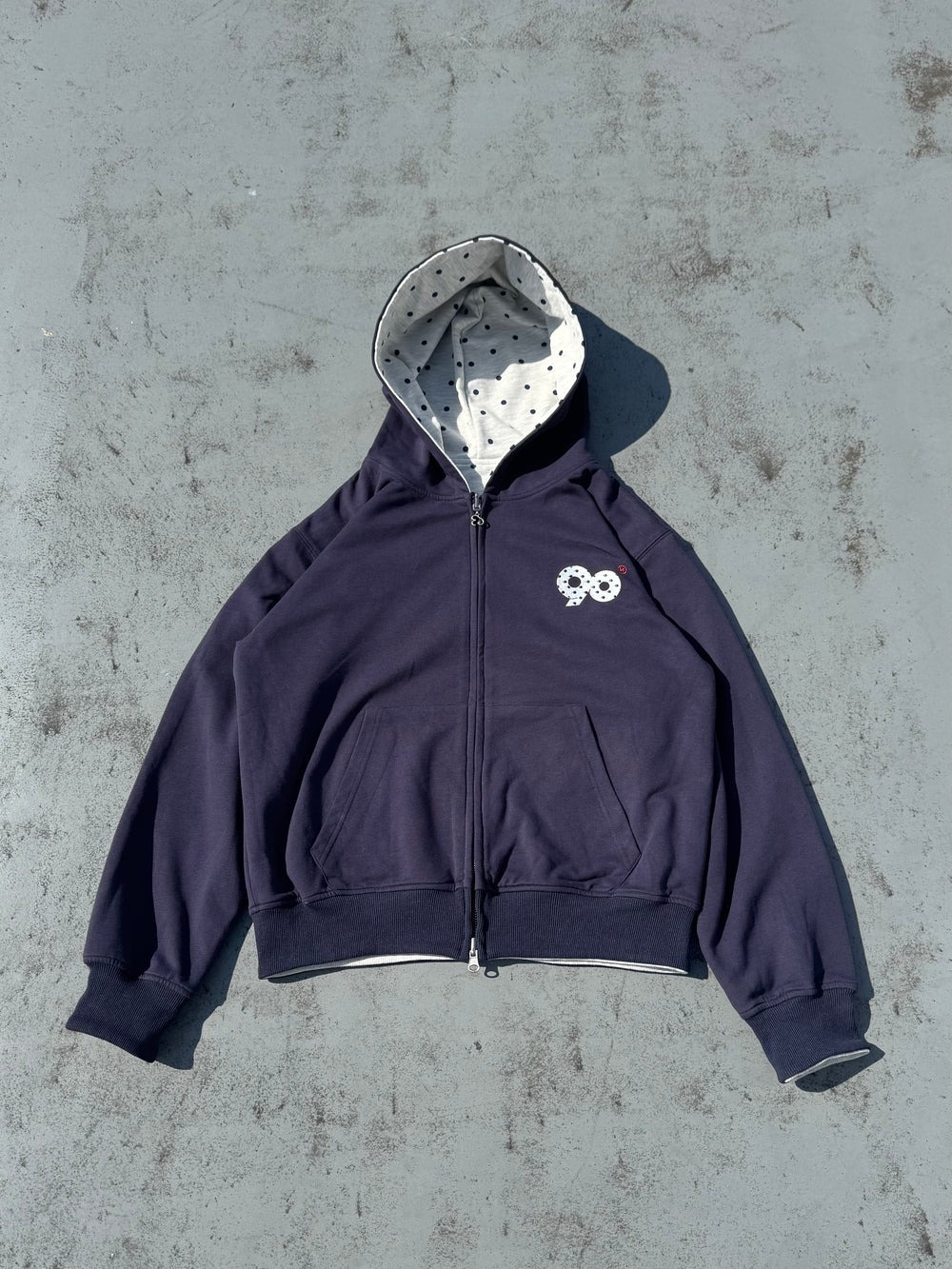 2026SS 9090 90 LOGO REVERSIBLE DOT ZIP HOODIE 波點點點雙面穿