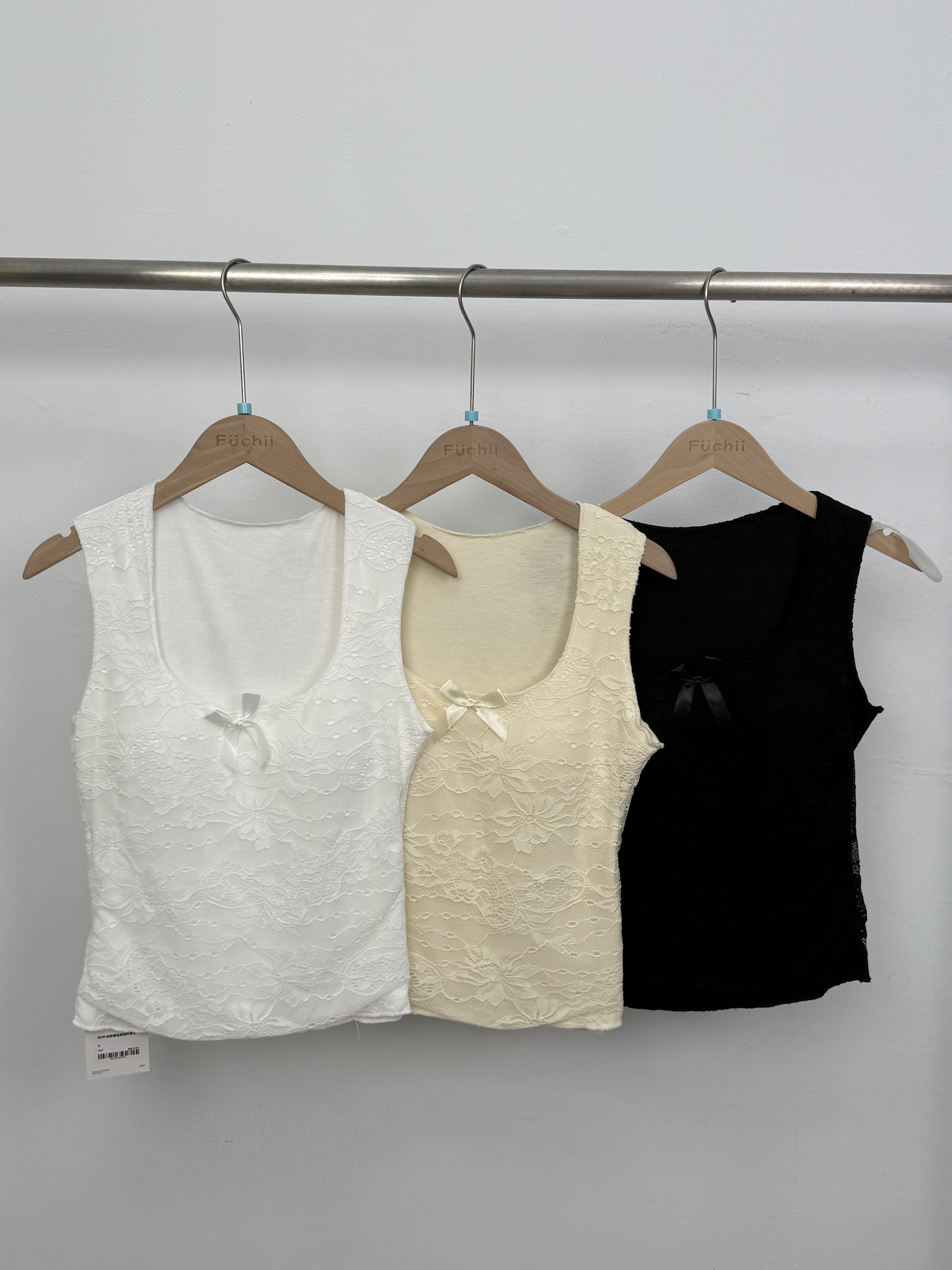 NEW純慾蕾絲假兩件背心