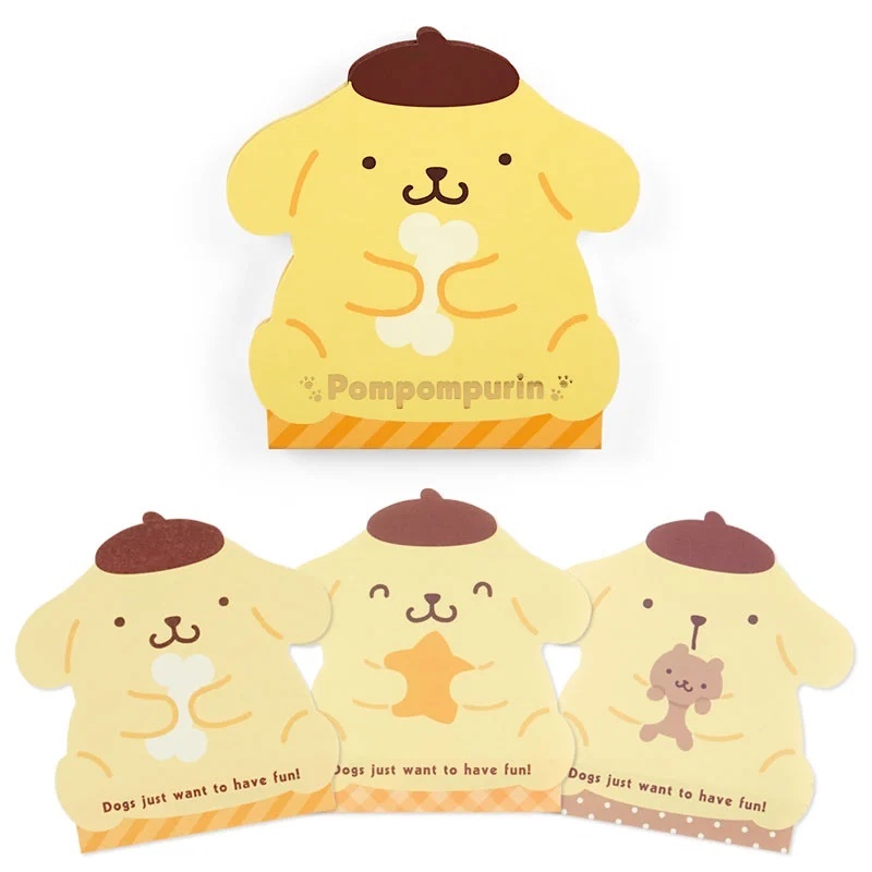 Sanrio Die-cut Memo－Pompompurin | **4 pcs for each design, total 12 sheets**
