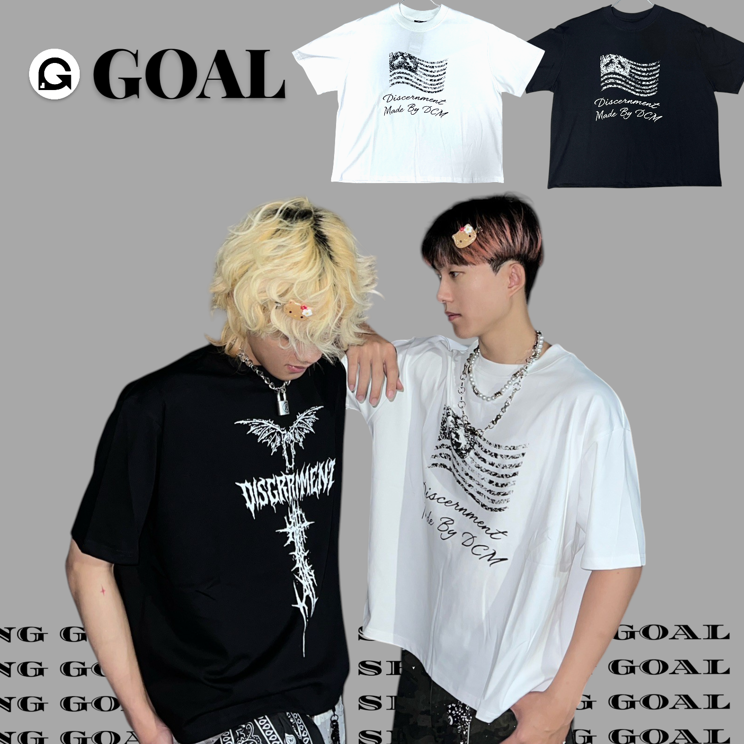 (GOAL) DCM BOXY 雙馬國旗 索羅納 短T 短寬 038