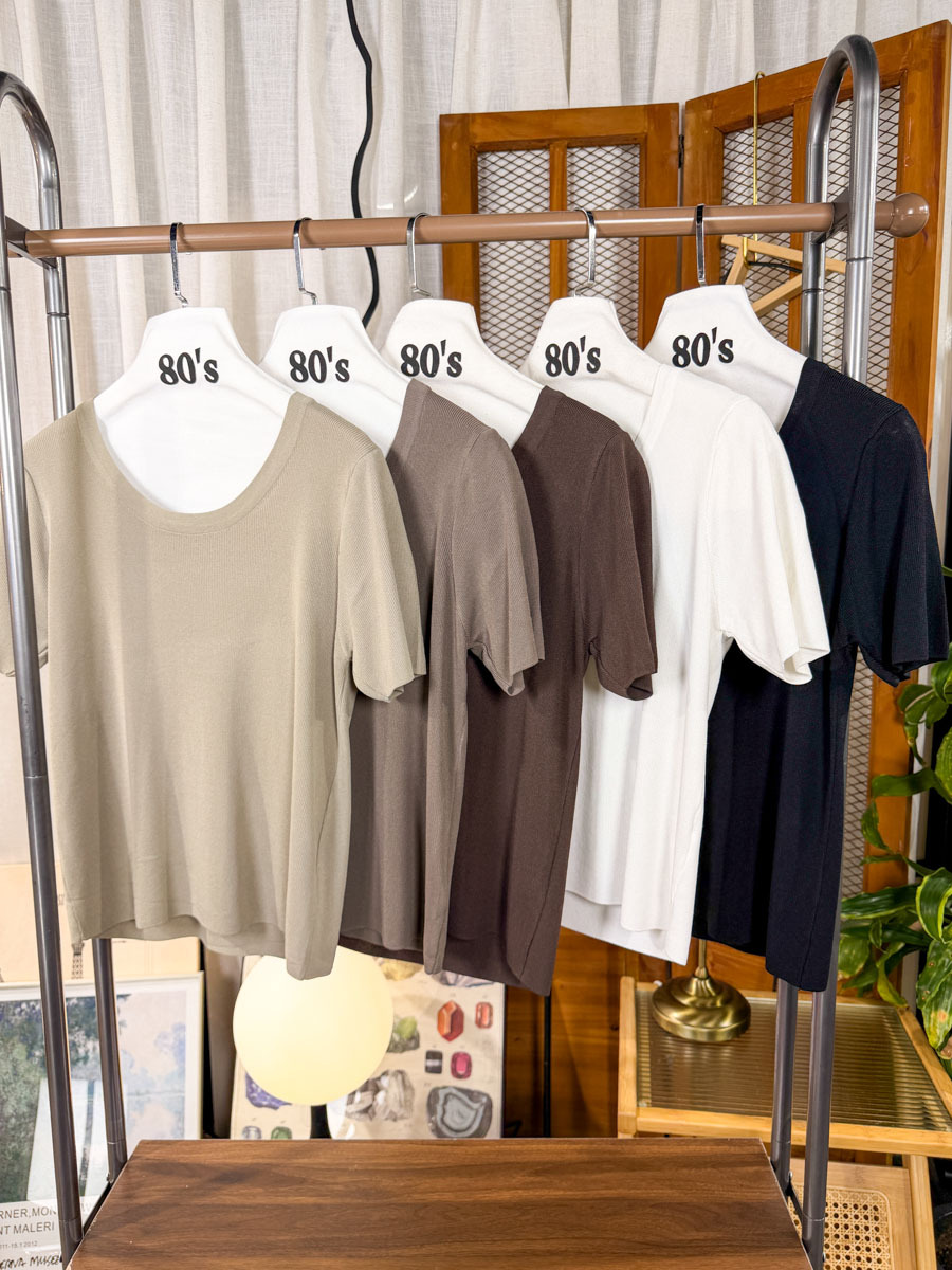 "涼感涼感"【多買多優惠】【3-7/4滿$1000送禮物】U領 針織料TOP【不設退換】