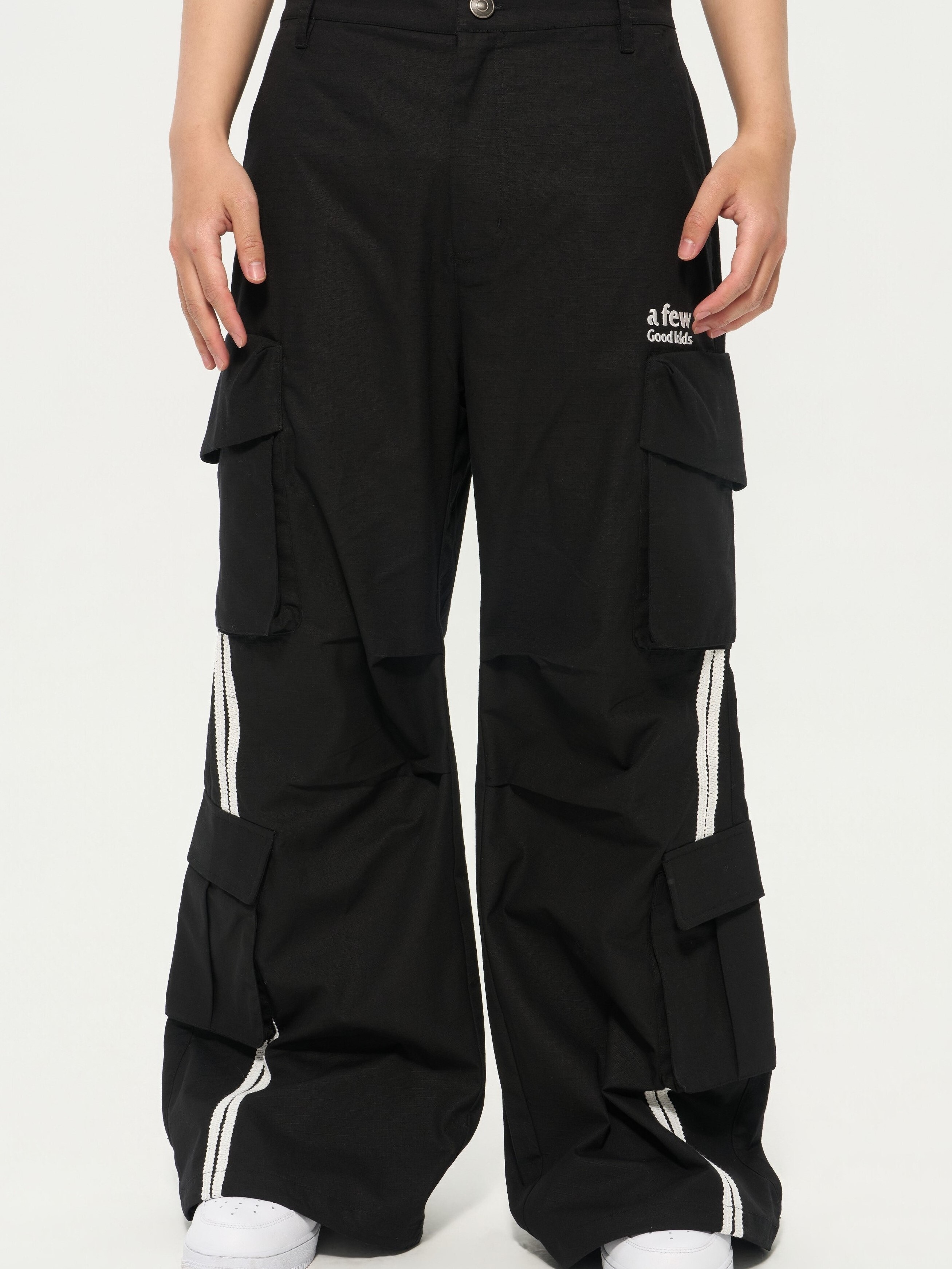 AFGK 美式休閒 多口袋 拼接織帶 工裝 長褲 A FEW GOOD KIDS