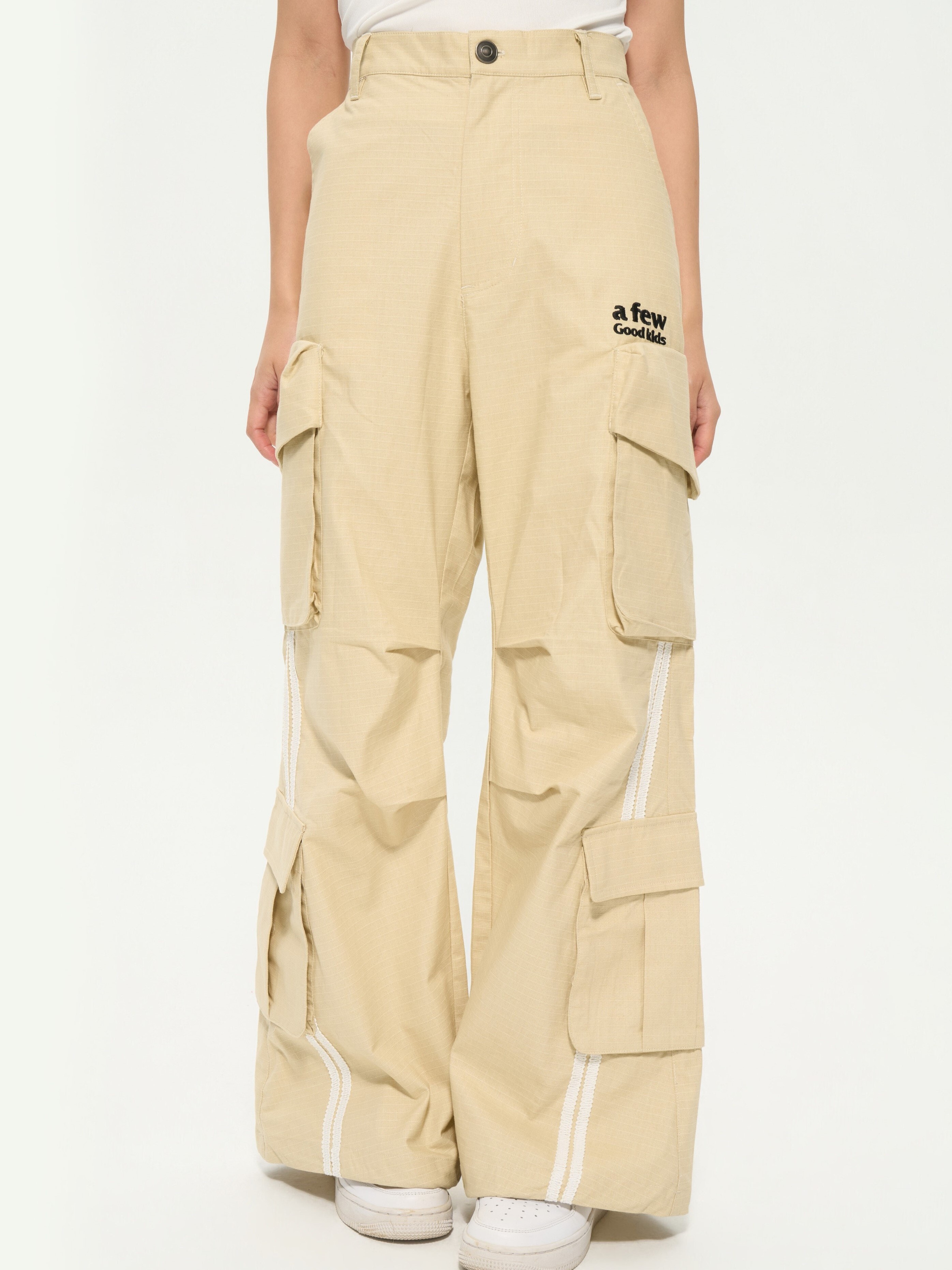 AFGK 美式休閒 多口袋 拼接織帶 工裝 長褲 A FEW GOOD KIDS