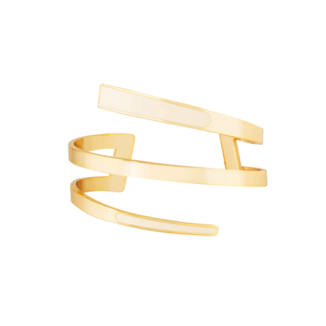 1BU0407-194 [BANGLEUP] Tara Cuff Bracelet Sand White #BUP22-TAR-MAIS03 (EU)
