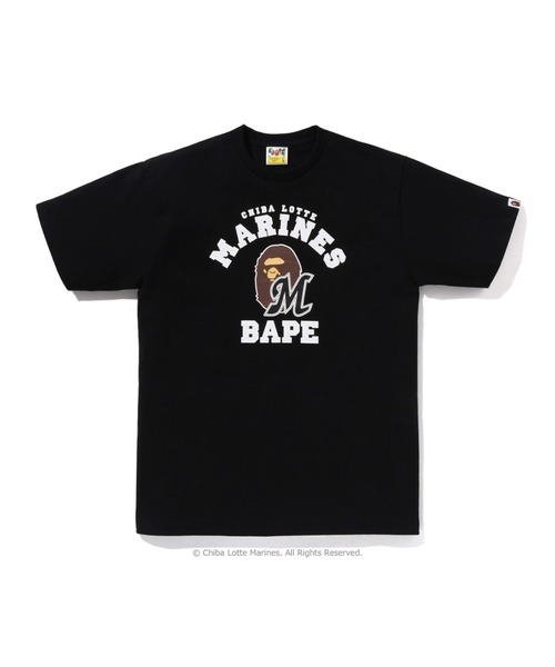 2025AW A BATHING APE BAPE CHIBA LOTTE MARINES COLLEGE TEE 千葉 羅德 海洋隊 大學 字體 大頭 短T 現貨 1L73110920