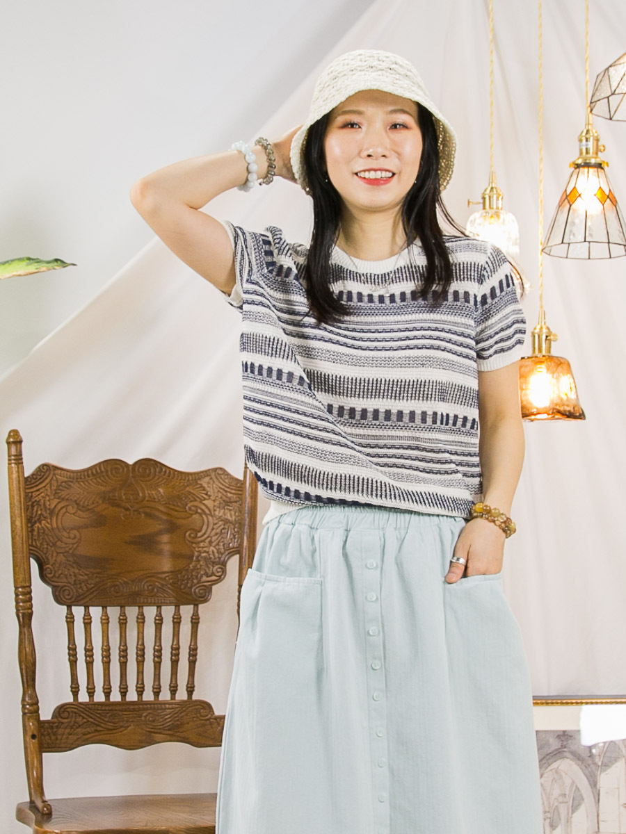 【3/4-7/4限時優惠】【3-7/4滿$1000送禮物】橫間 線仔料TOP