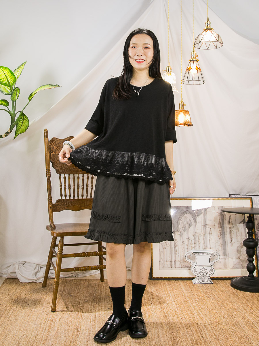 【3/4-7/4限時優惠】【3-7/4滿$1000送禮物】下擺格仔麻棉料．LACE網布．竹節料TOP