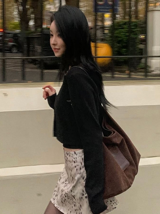 ANOETIC ANC SUEDE HOBO BAG & CARD WALLET