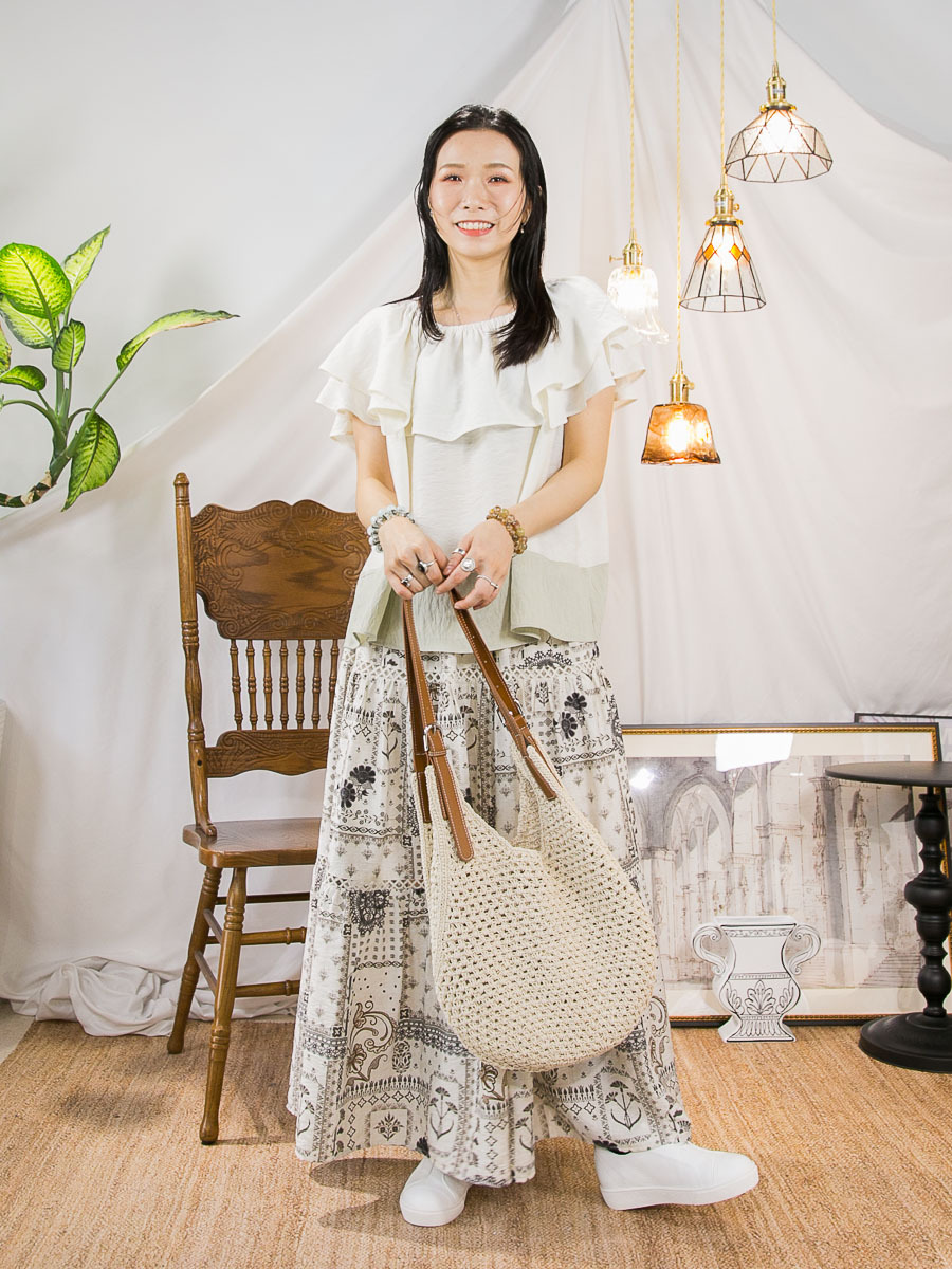 【3/4-7/4限時優惠】【3-7/4滿$1000送禮物】橡根領．拼色滑滑麻棉料TOP