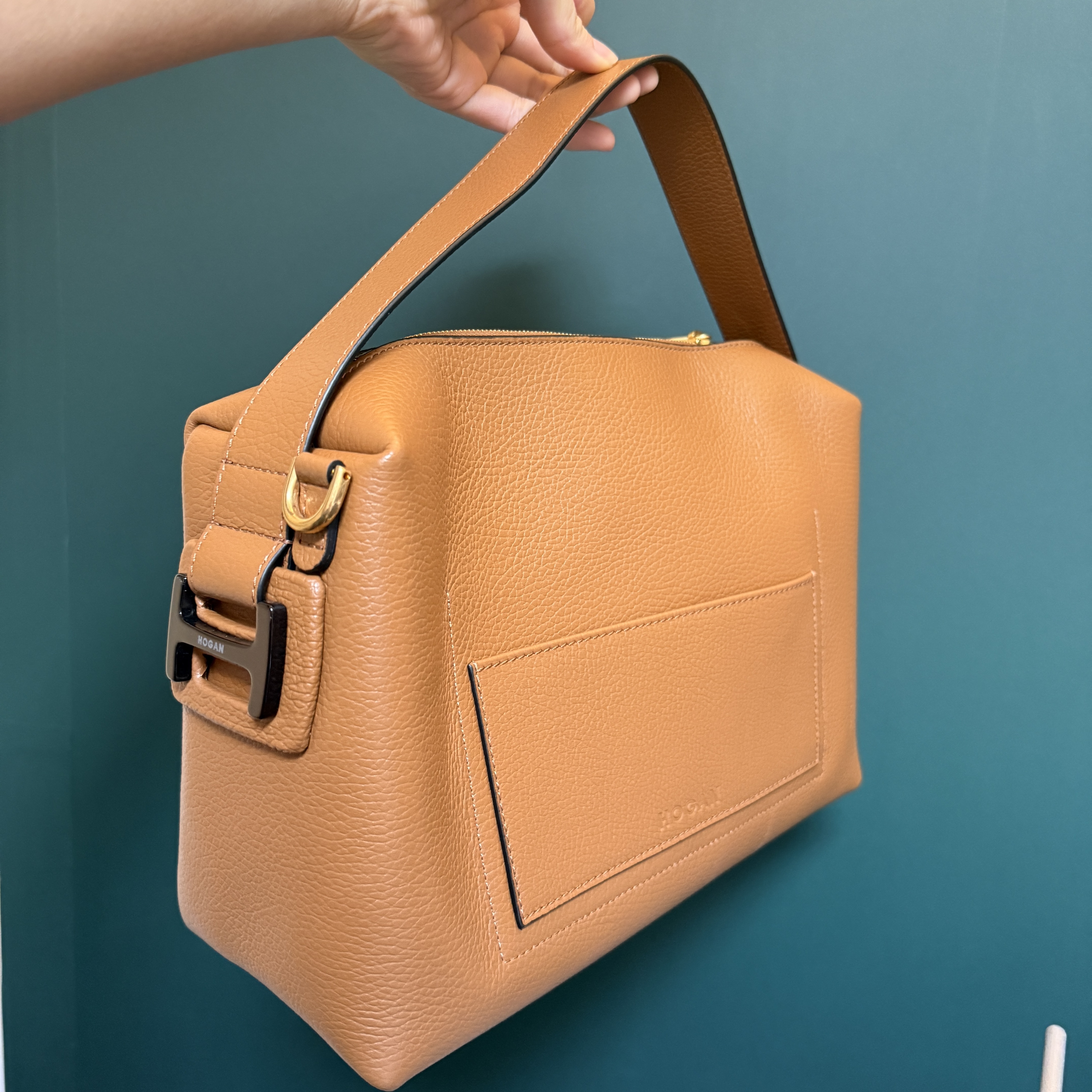 Hogan leather crossbody bag brown