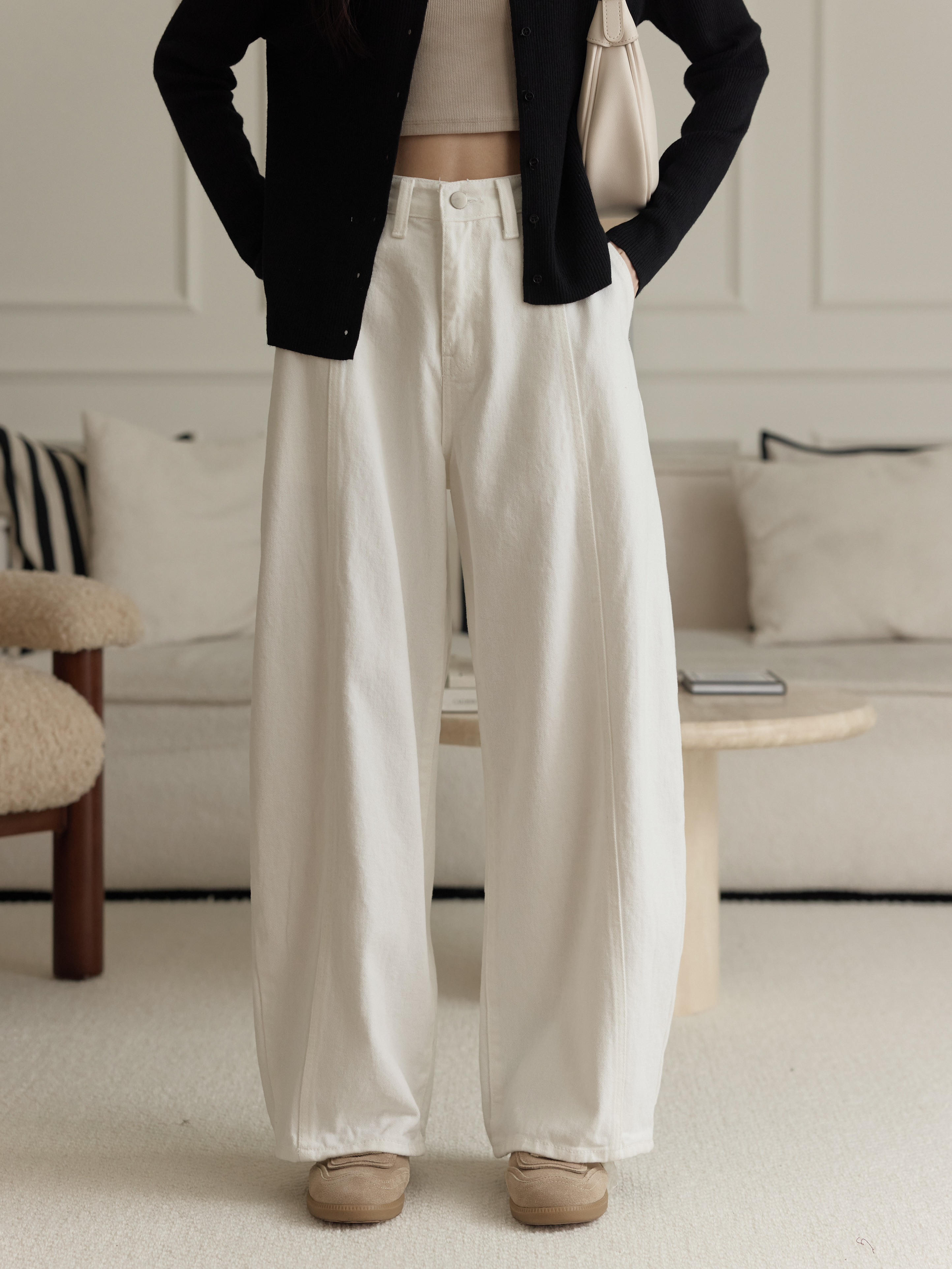 推薦款 立體弧線彎刀褲