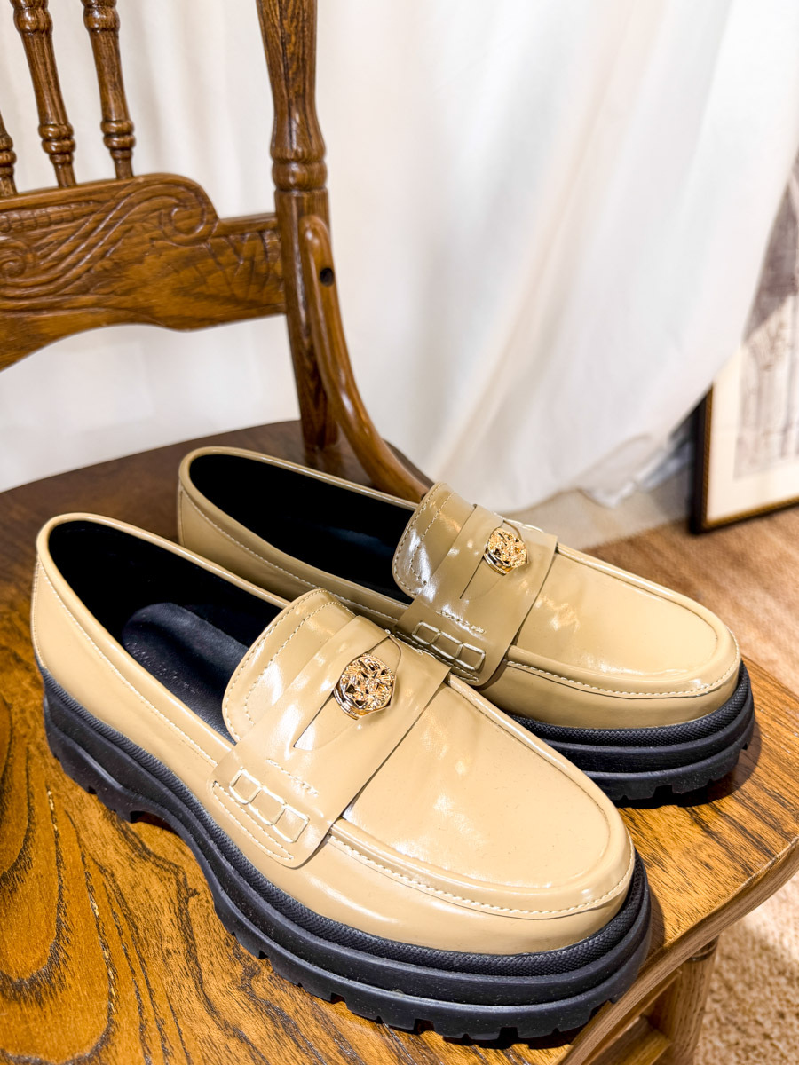 【3/4-7/4限時優惠】【3-7/4滿$1000送禮物】金色牌．厚底樂福鞋 【不設退換】