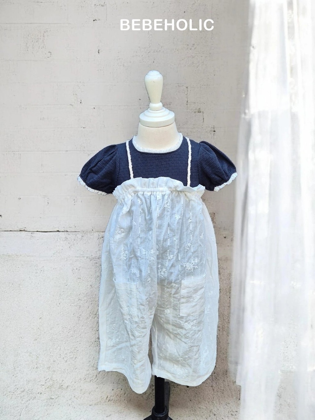 正韓夏bebeholic 嫩嬰文青風吊帶褲