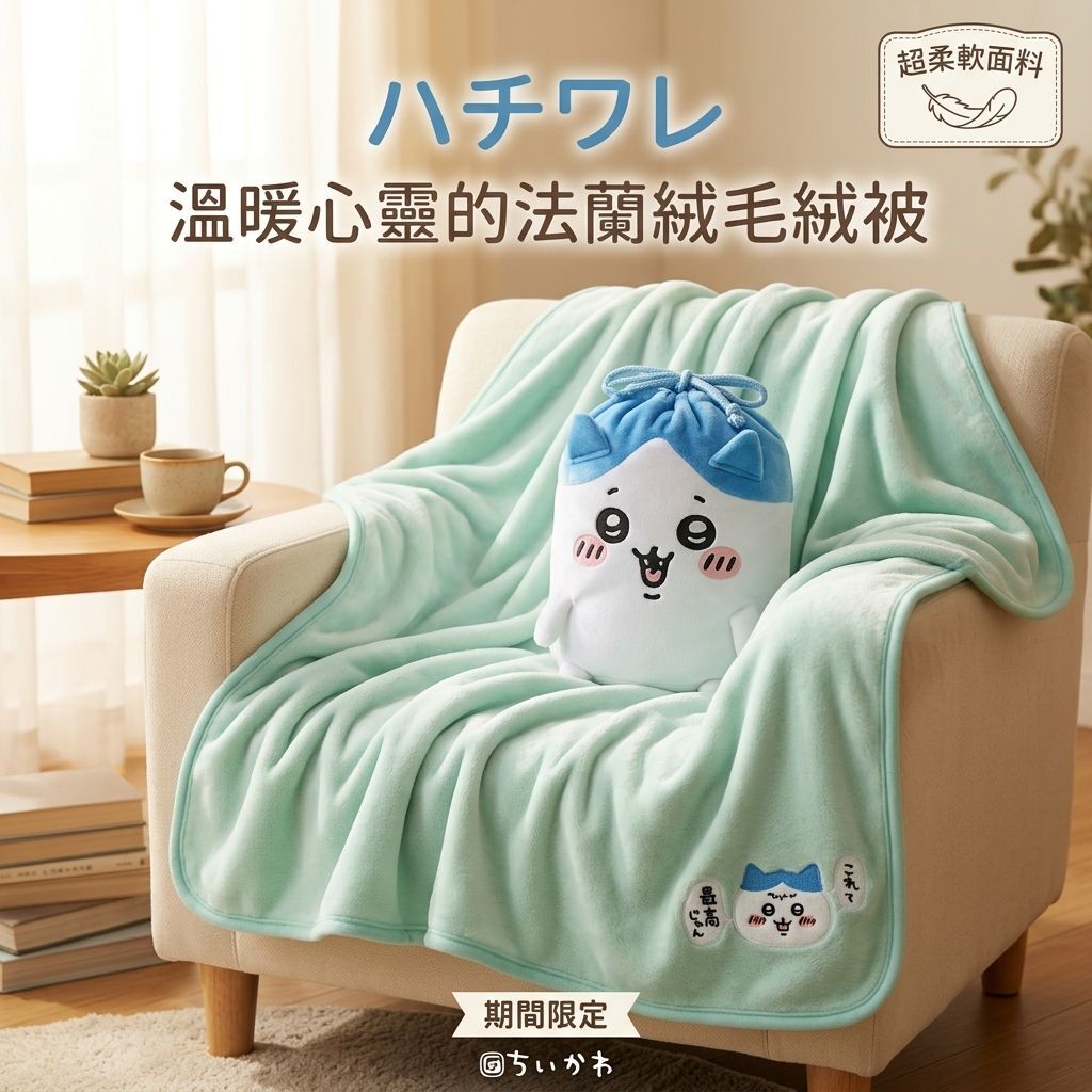 吉伊卡哇 3D公仔 多用途法蘭絨毛絨被 | 毛毯 |小八猫 (日本直送)