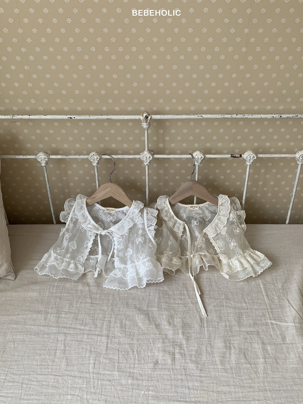 正韓夏bebeholic 嫩嬰蝴蝶結綁帶背心