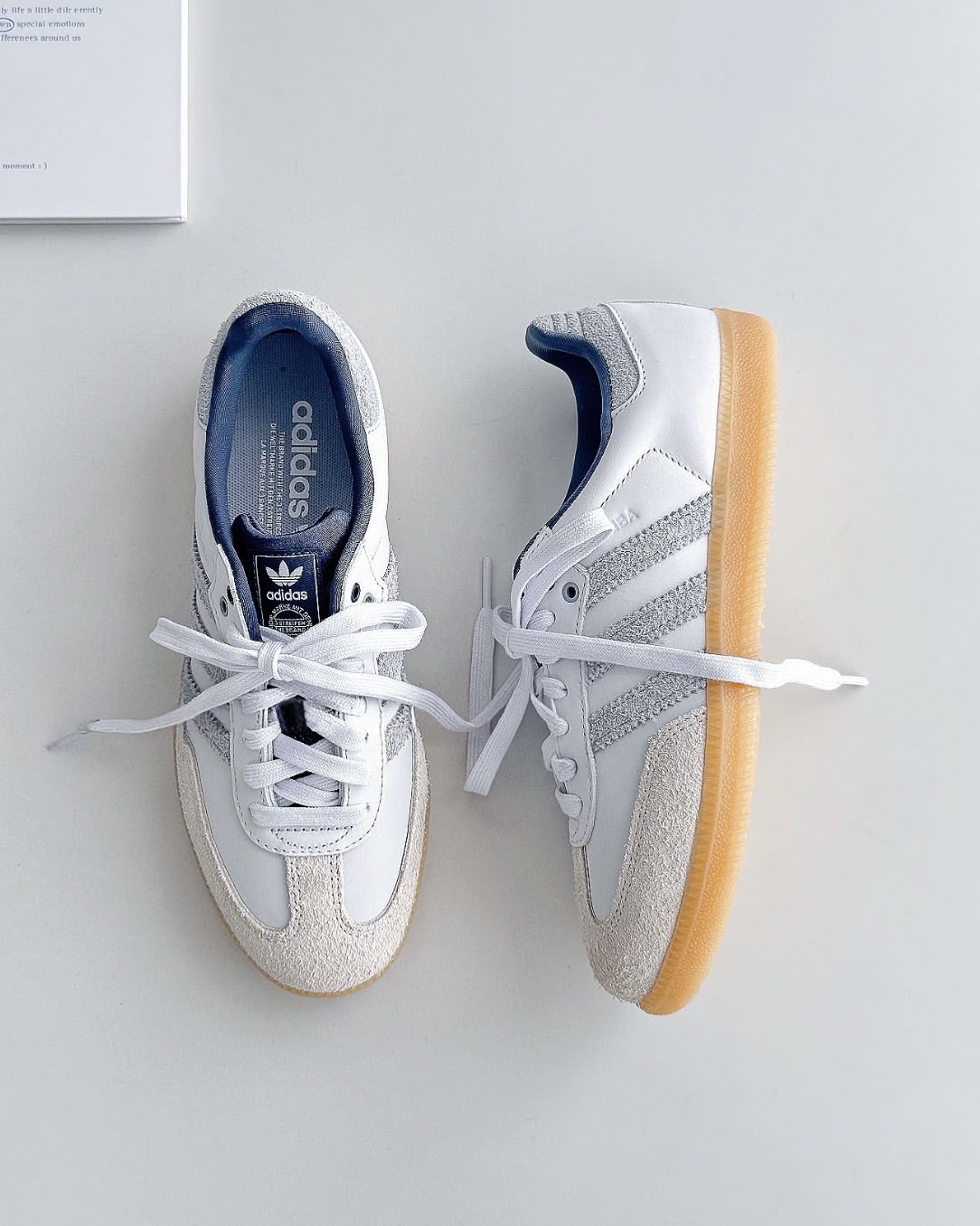 ADIDAS SAMBA OG 霧霾白藍 藍灰 霧霾藍 白色 焦糖底 男女鞋 KJ7305 / 調貨