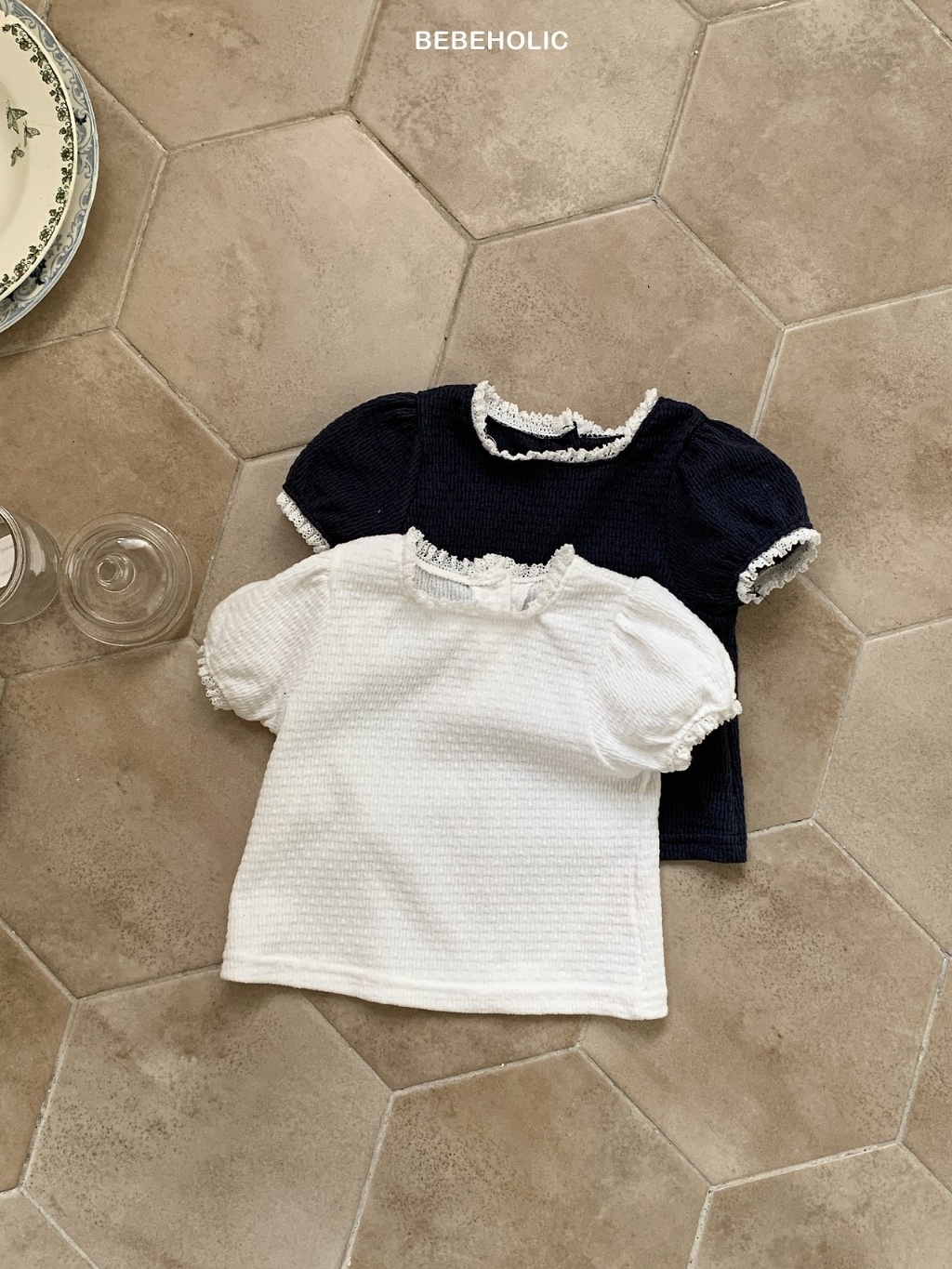 正韓夏bebeholic 嫩嬰2色典雅上衣