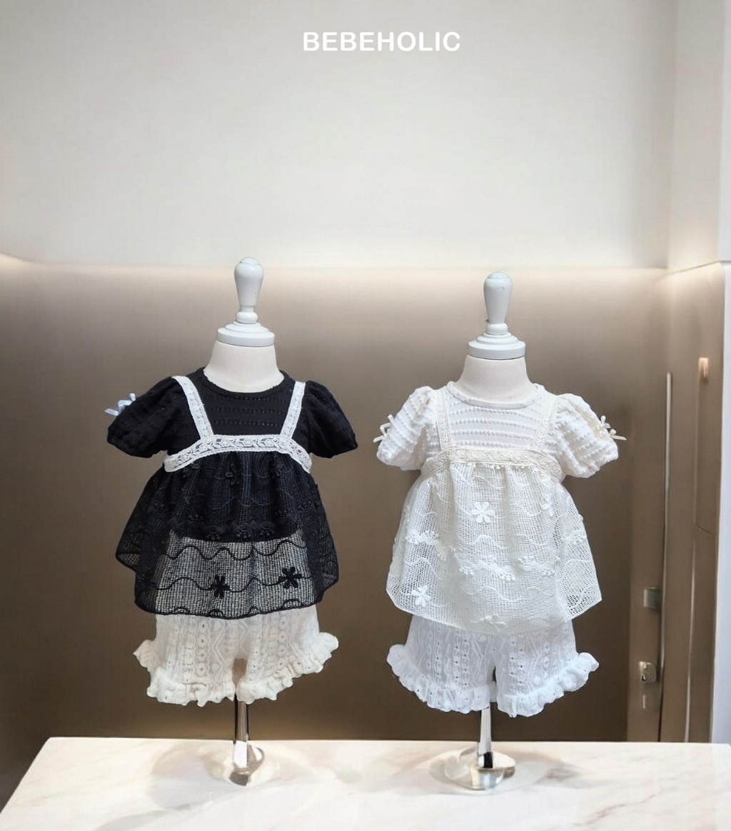 正韓夏bebeholic 嫩嬰巴黎下午茶上衣