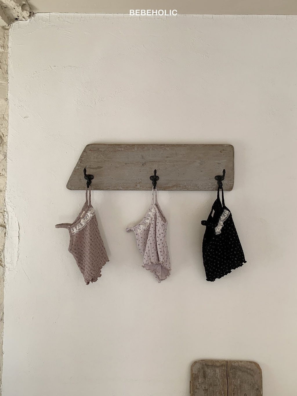 正韓夏bebeholic 嫩嬰碎花捲邊背心